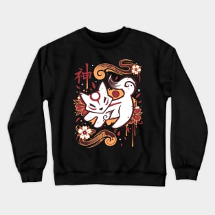 Floral Wolf Spirit - Geek Gamer Crewneck Sweatshirt